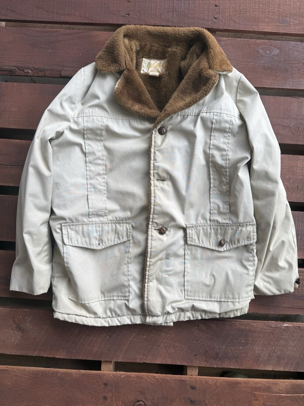 Vintage 70s MacMurray of California Ranch Coat Sherpa Lined Western Car Jacket